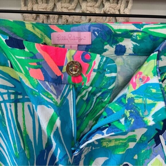 LILLY PULITZER Women’s Kelly Skinny Ankle Pants Multi Purrfect Size 8 - Picture 6 of 12